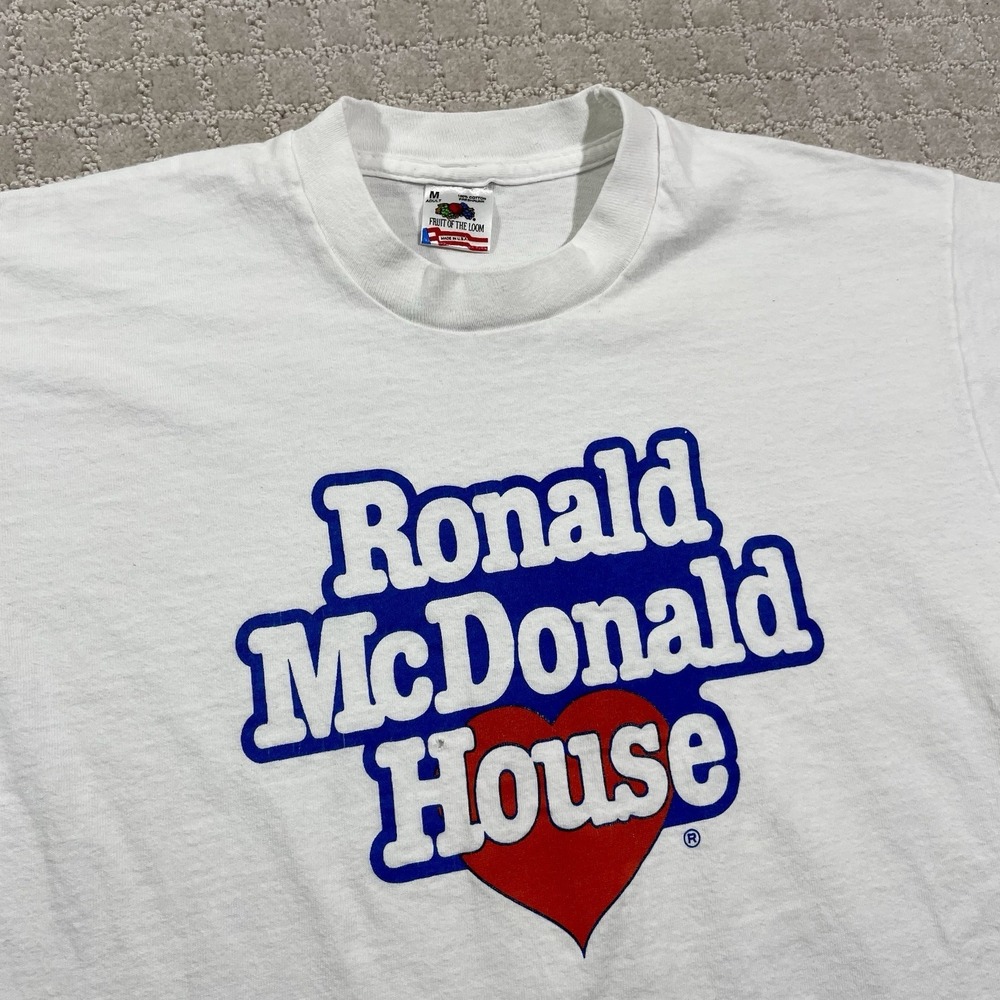 Vintage‎ 90s Ronald McDonald House Size Medium Charity Promo Fast Food Tshirt